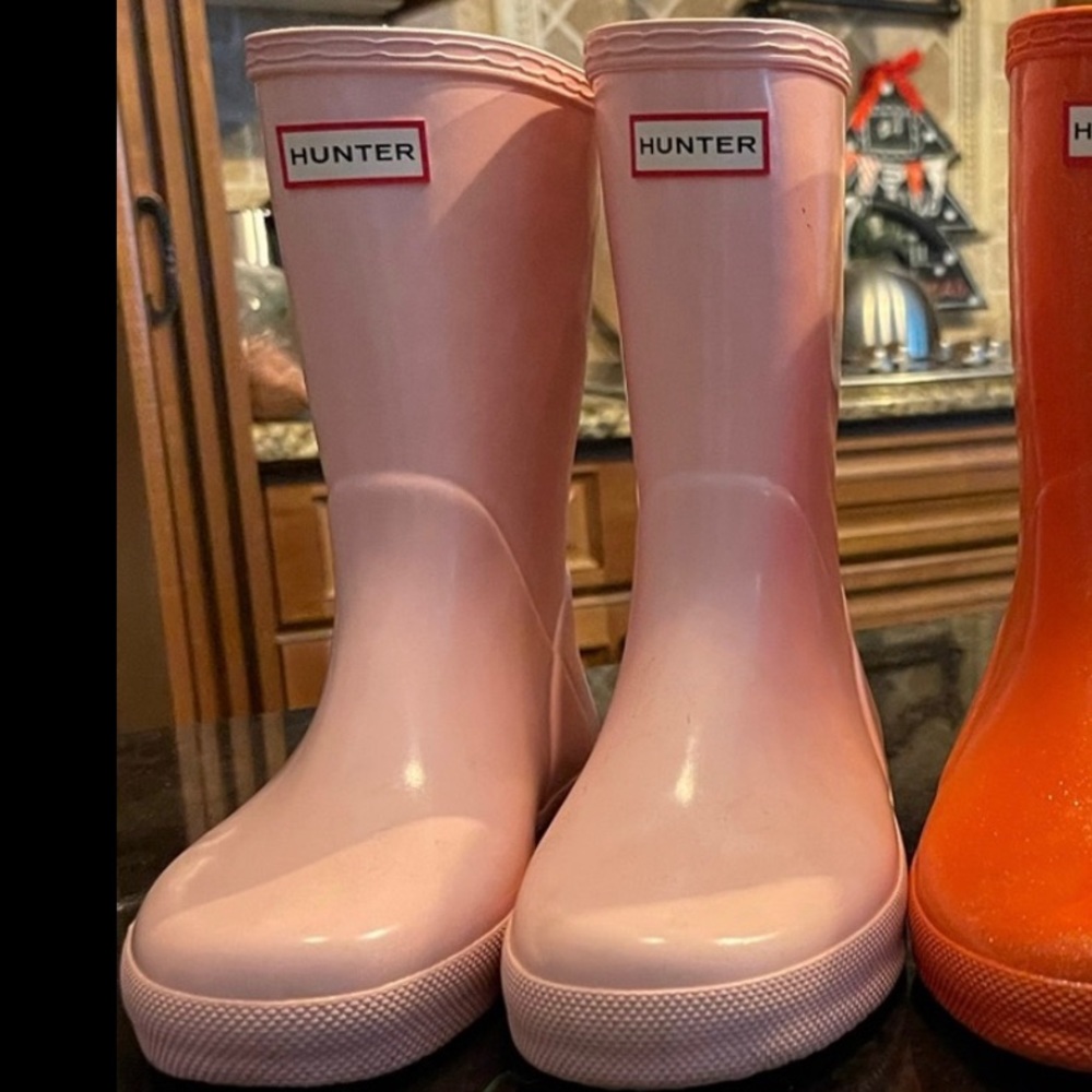 2 pairs- Size 1 Girls Hunter Boots